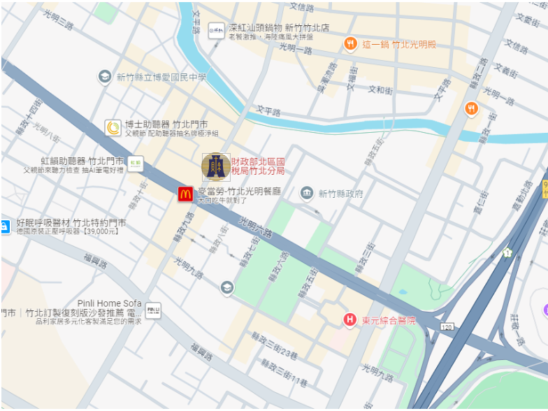 竹北分局位置圖