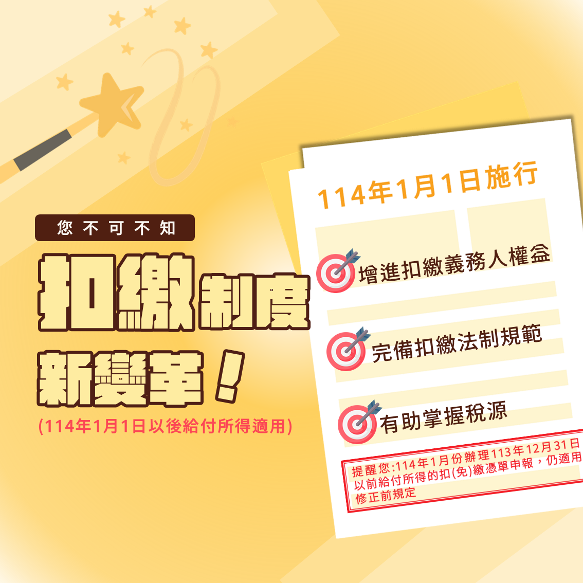 扣繳制度新變革